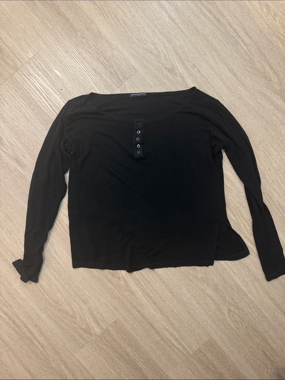 Brandy Melville oversized black Henley
